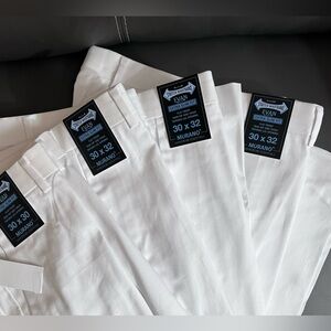 🎩🗝️ NWT $50 Murano Essentials Evan Extra Slim Fit Flat Front Pant WHITE ONLY